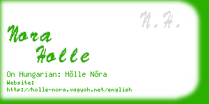 nora holle business card