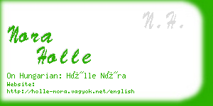 nora holle business card